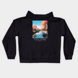 A Pop Art Travel Print of Toulouse - France Kids Hoodie